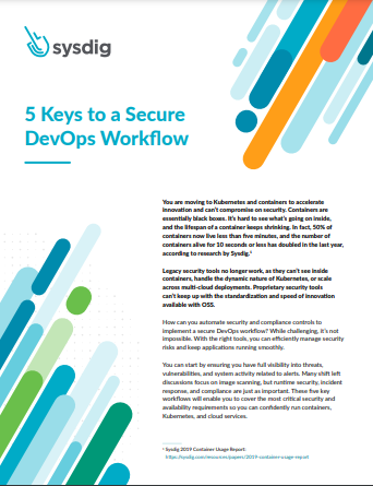 5 Keys to Secure DevOps Workflow
