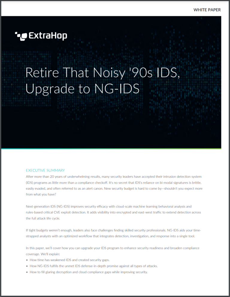 Retire That Noisy ’90s Ids, Upgrade To Ng-ids